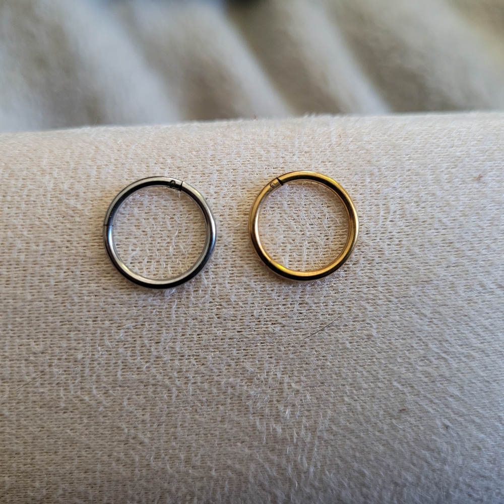 18g Septum Hoops, Gold/Silver Tone